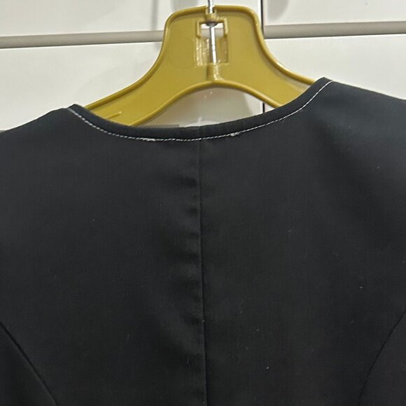 jeu illimite womens Black Dress with large ivory buttons - Picture 7 of 8